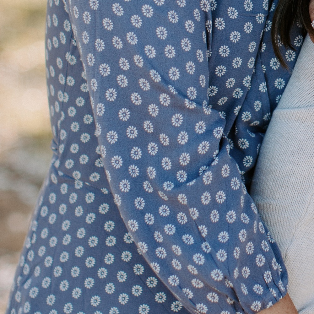 Abercrombie Puff Sleeve Wrap Midi Dress - Picture 5 of 5